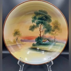 Antique Noritake Morimura Hand Painted Porcelain Serving Bowl